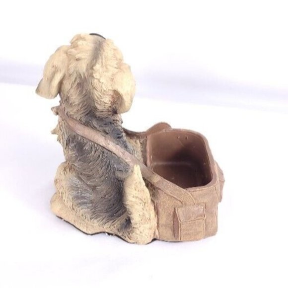 Dog Figurine Coin & Jewelry Basket Battery Operated Bark Sound 6"x5"x3" - Picture 4 of 8